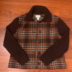 Pendleton Multicolor Plaid Jacket with Dark Sleeves